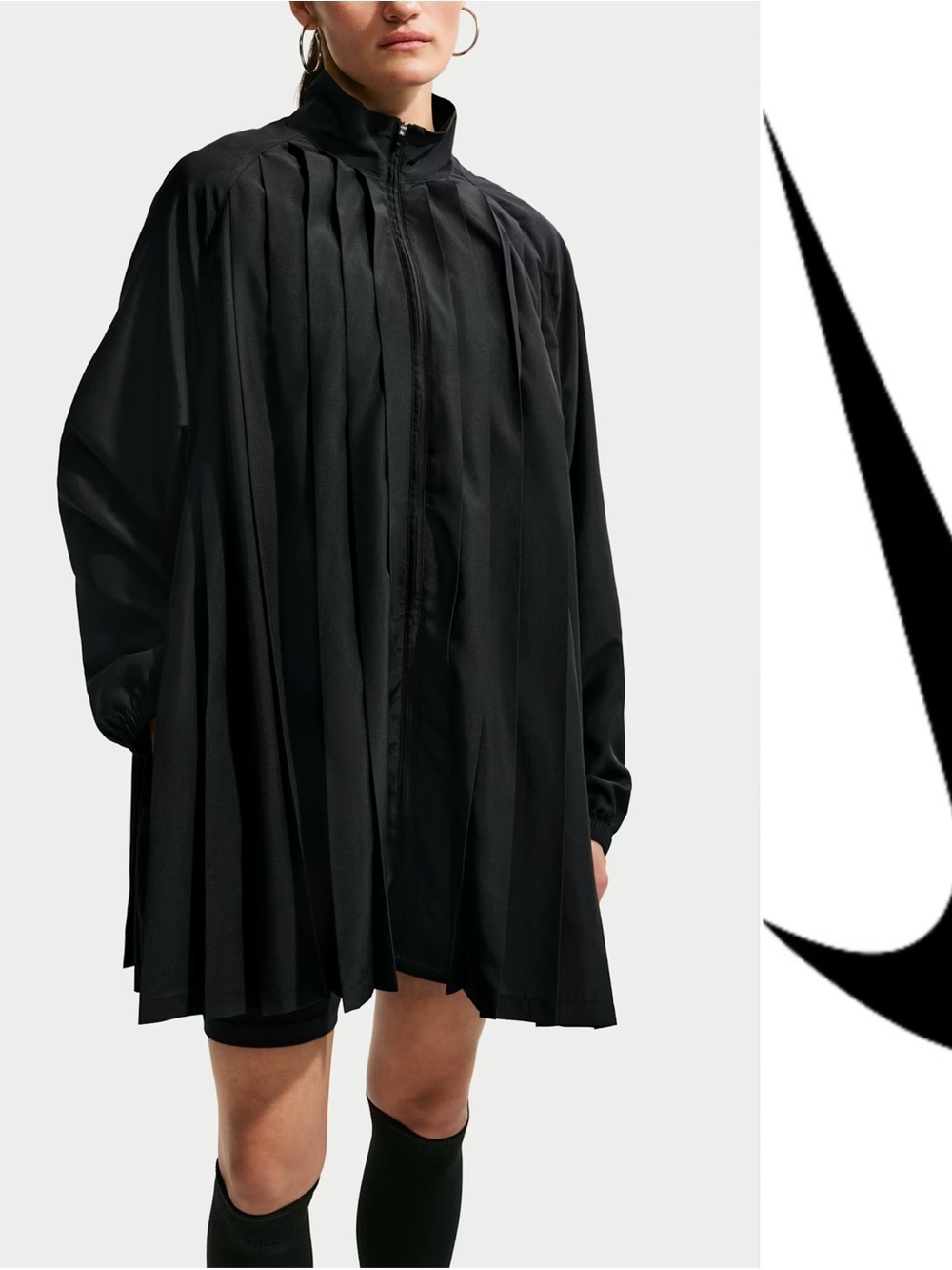 Nike Oversized Long-Sleeve Pleated Mini
Dress Jacket*NWT